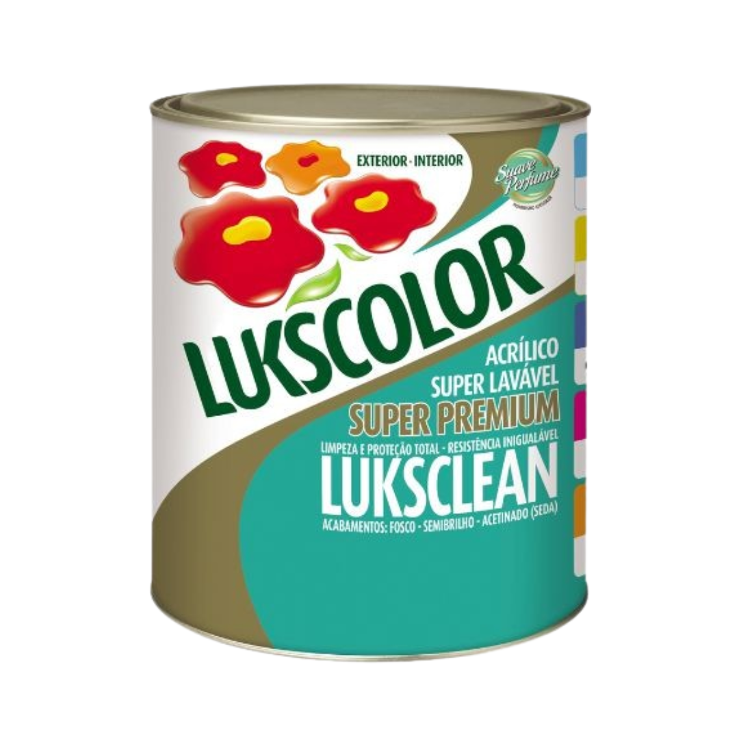 Tinta Acrílica Luksclean Super Lavável Acetinado/Semibrilho