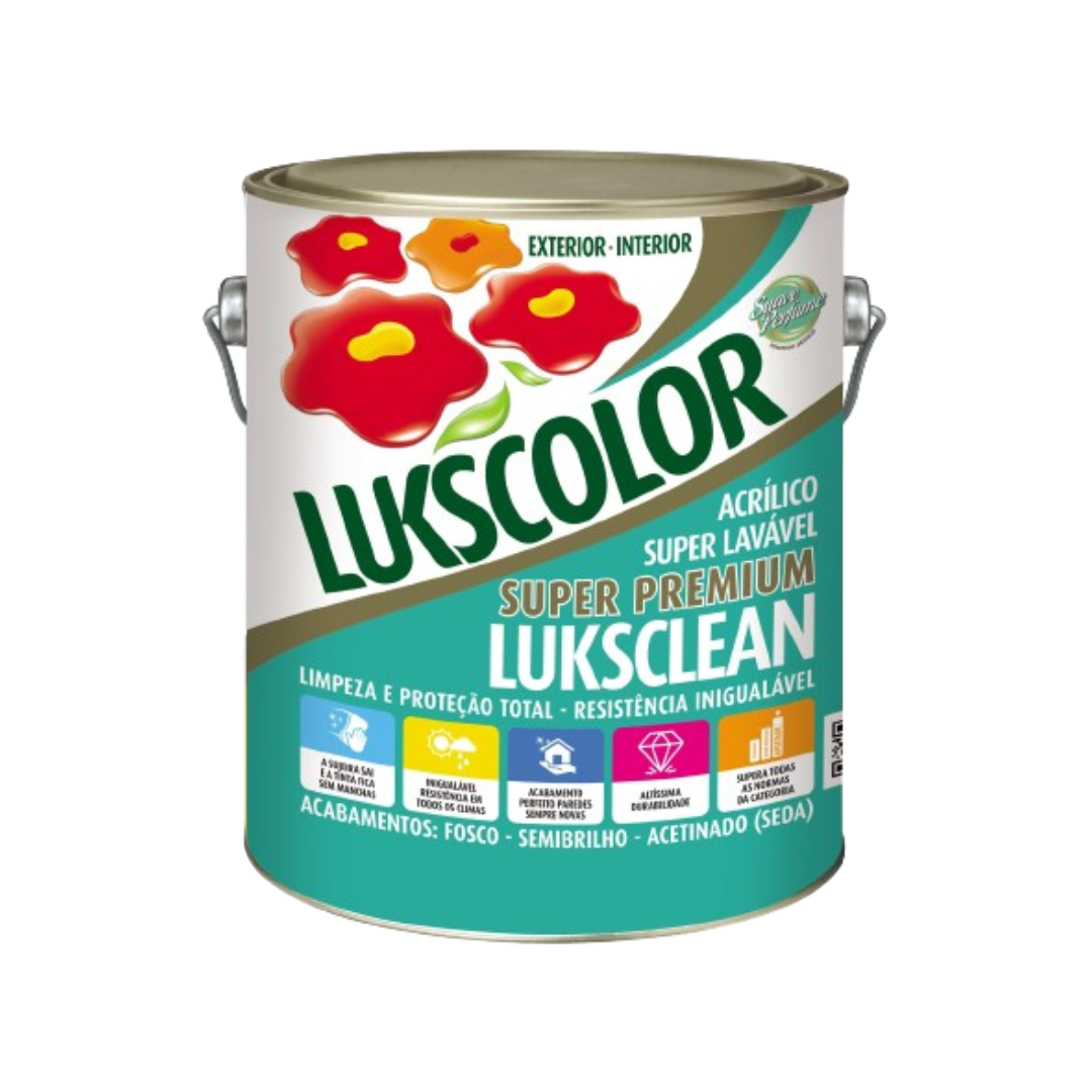 Tinta Acrílica Lukscolor Luksclean Super Lavável Super Premium Fosco