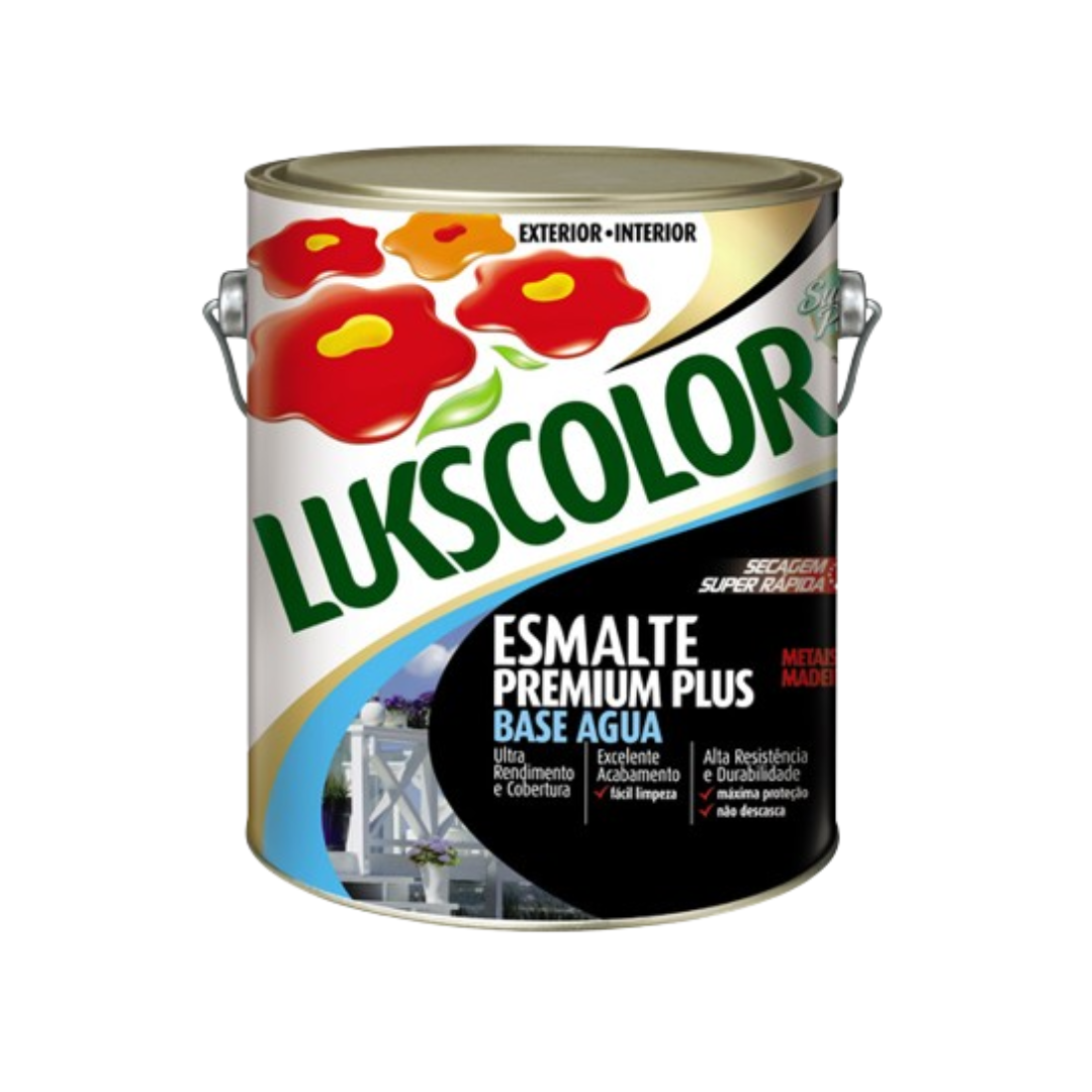 Tinta Esmalte Lukscolor Base Água Premium Plus